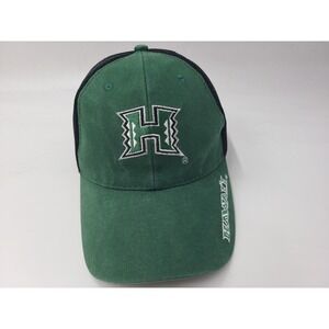 University of Hawaii Rainbow Warriors Mesh Adjustable Hat Cap NCAA Green Black